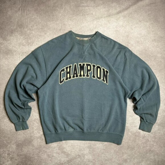 Blue Vintage Champion Crewneck Sweater - Picture 1 of 5